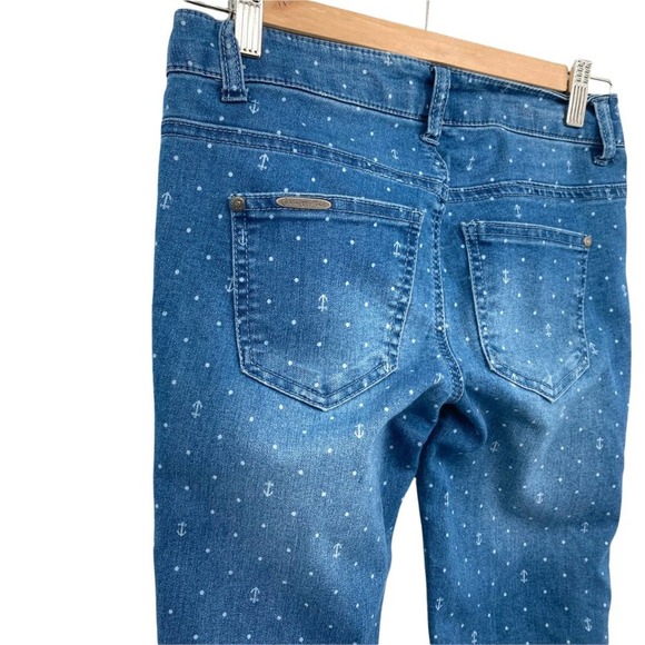 Celebrity Pink Anchor Print Ankle Jeans - Picture 4 of 9